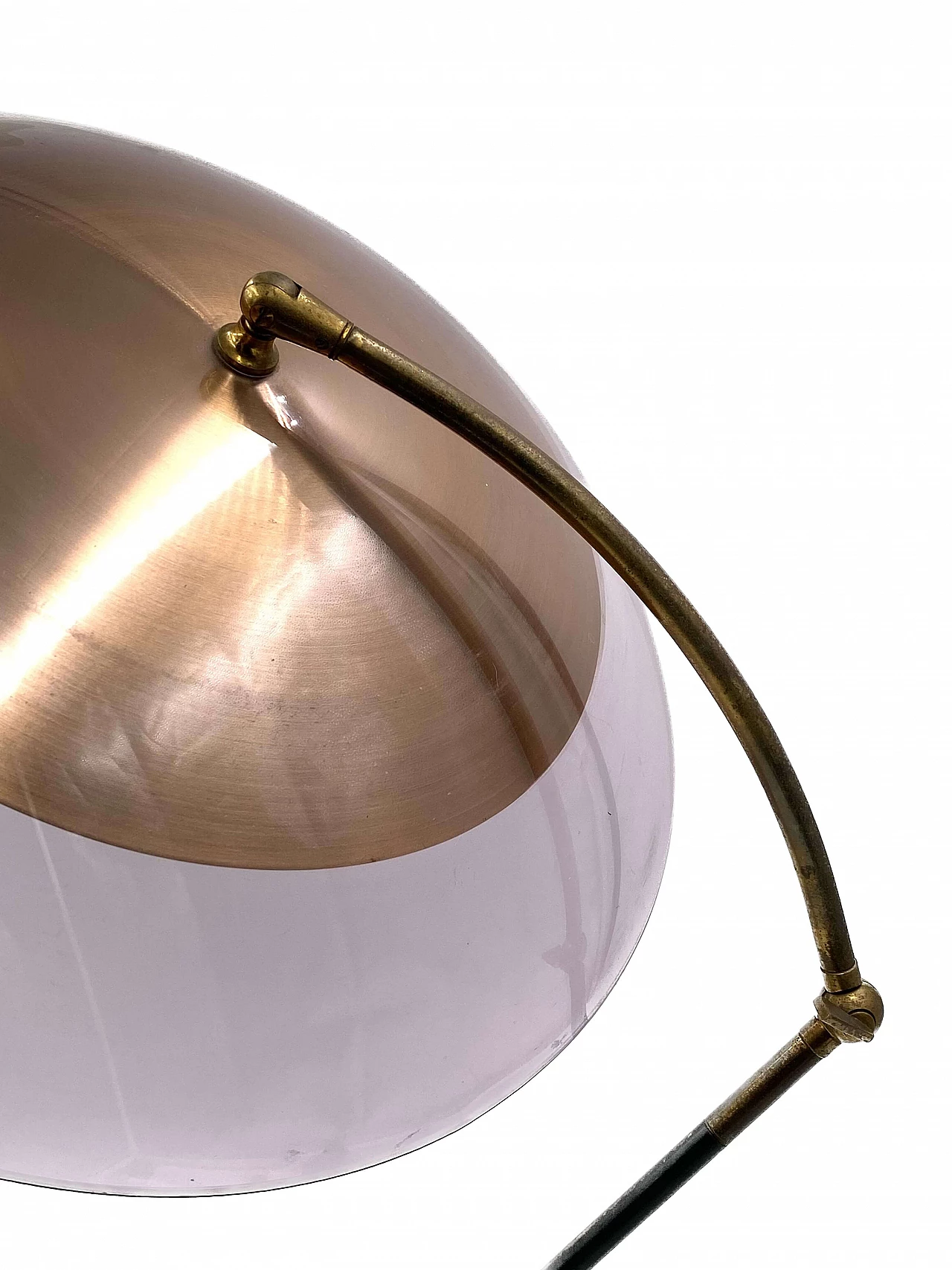 Perspex, brass and marble Orleans table lamp by Stilux, 1955 26