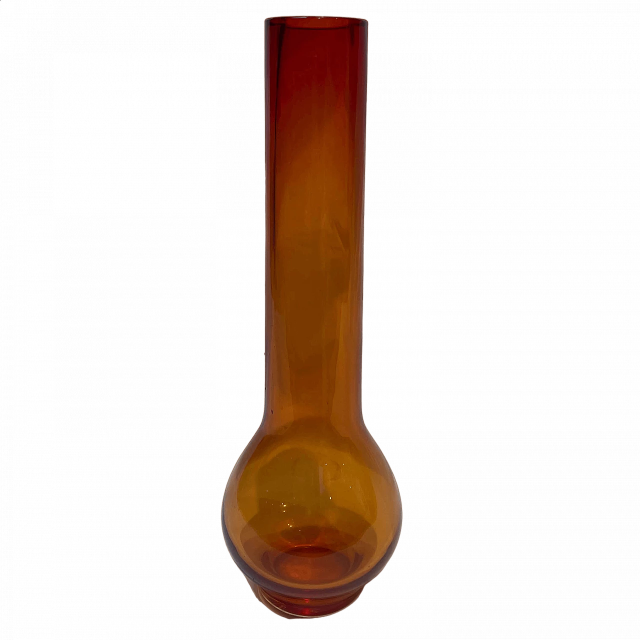 Orange Murano glass ampoule vase by Laura de Santillana, 1980s 13