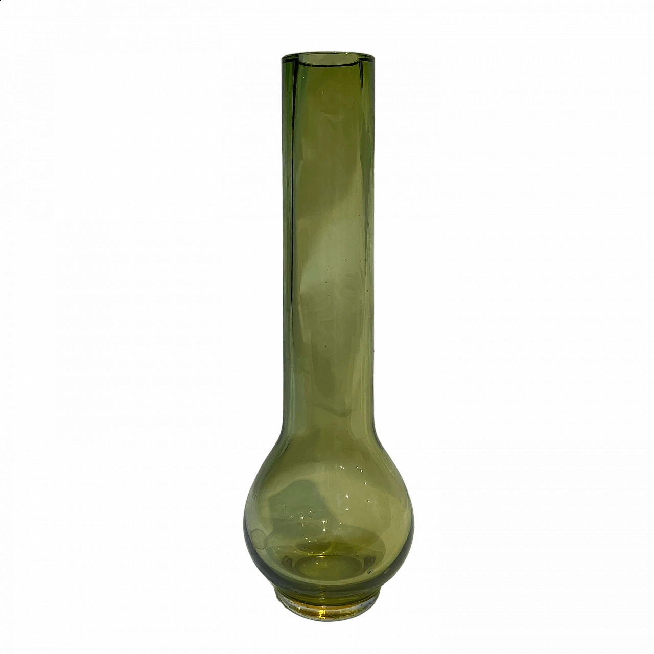 Green Murano glass ampoule vase by Laura de Santillana, 1980s 5