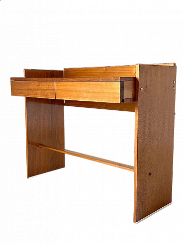 Solid rosewood desk by MIM Rome, 1970s