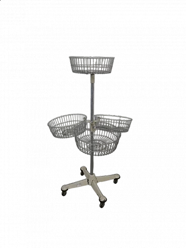 Store display stand with baskets and wheels by Zenith Brevetti, 1960s