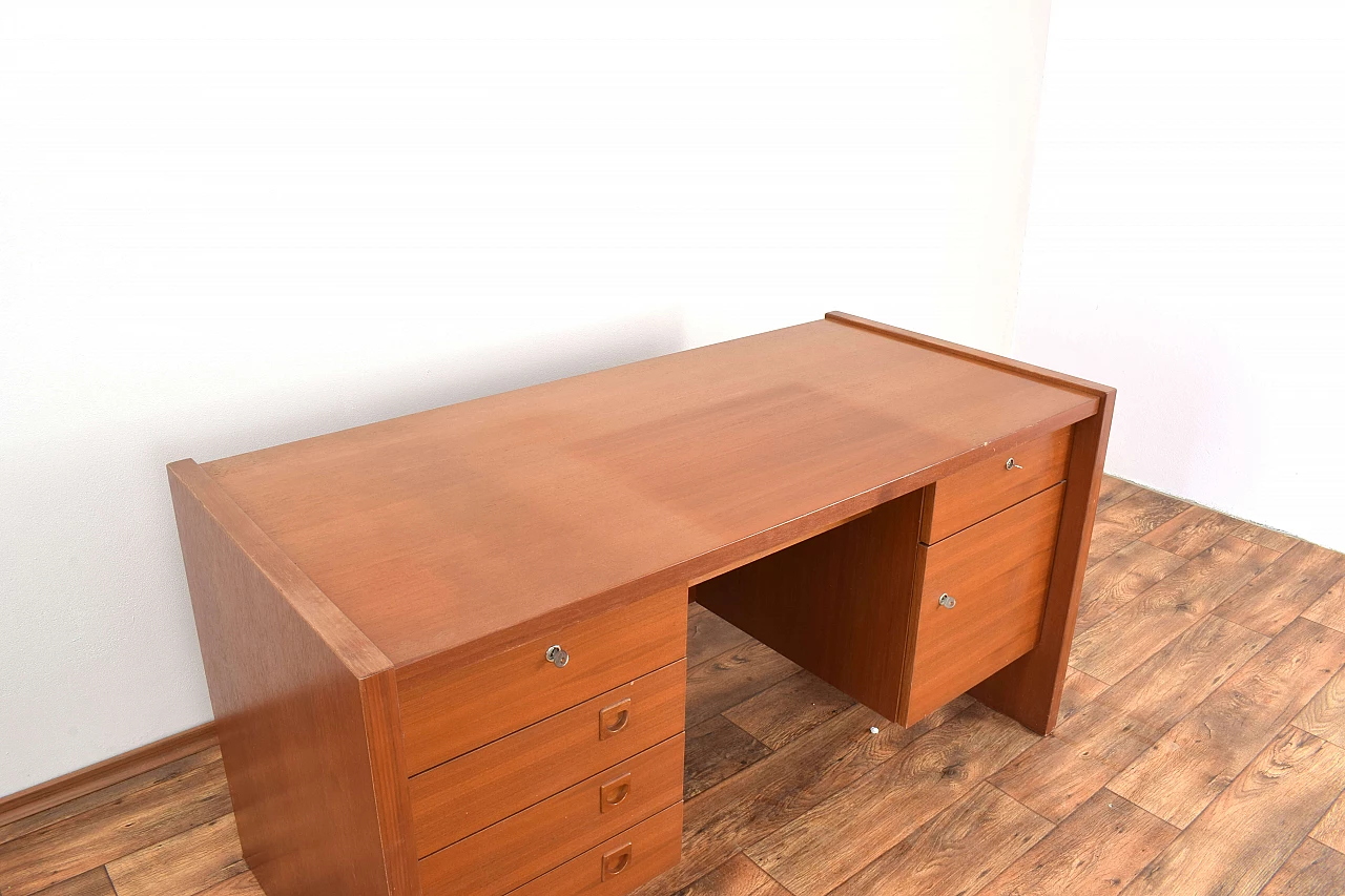 Danish teak desk, 1980s 10