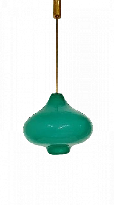 Glass onion chandelier by Massimo Vignelli for Venini, 1960s