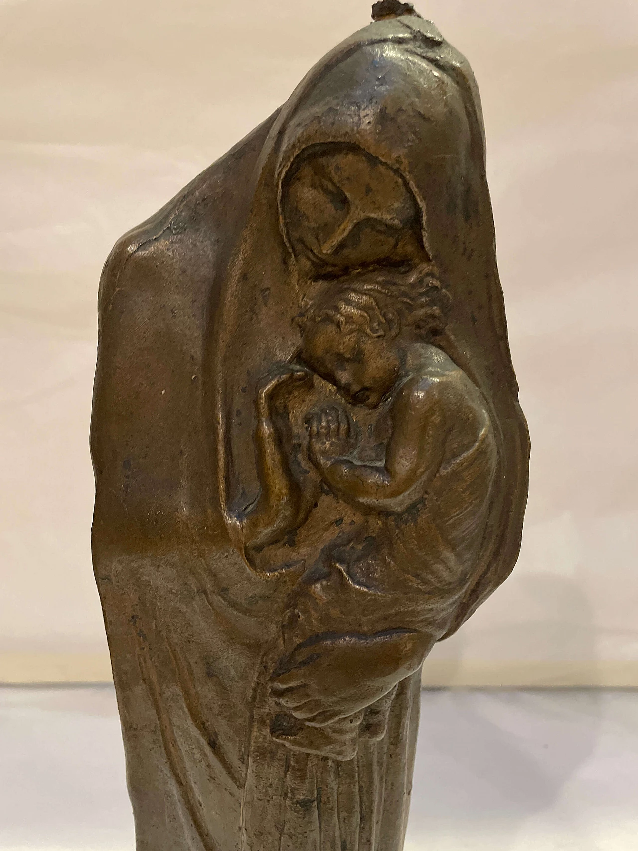 Leonardo Bistolfi, Madonna della Loggia, scultura in bronzo, inizio '900 2