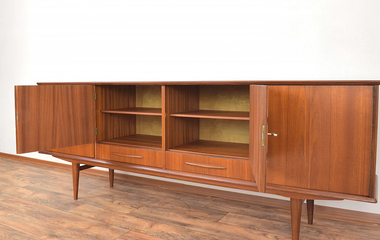 Norwegian teak sideboard in the style of Gustav Bahus, 1960s 12