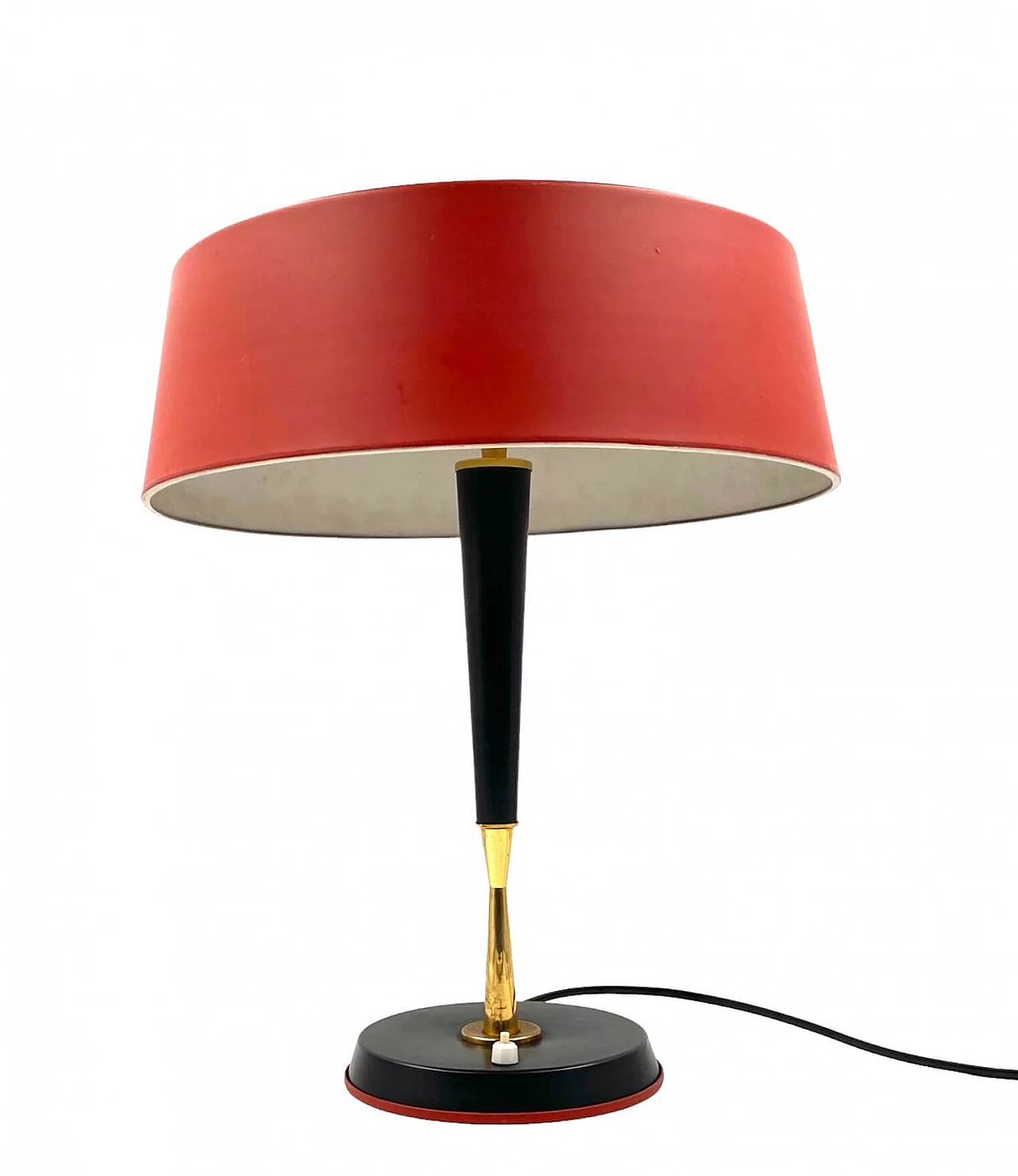 Lampada da tavolo in ottone e alluminio di Oscar Torlasco per Lumi, 1954 8