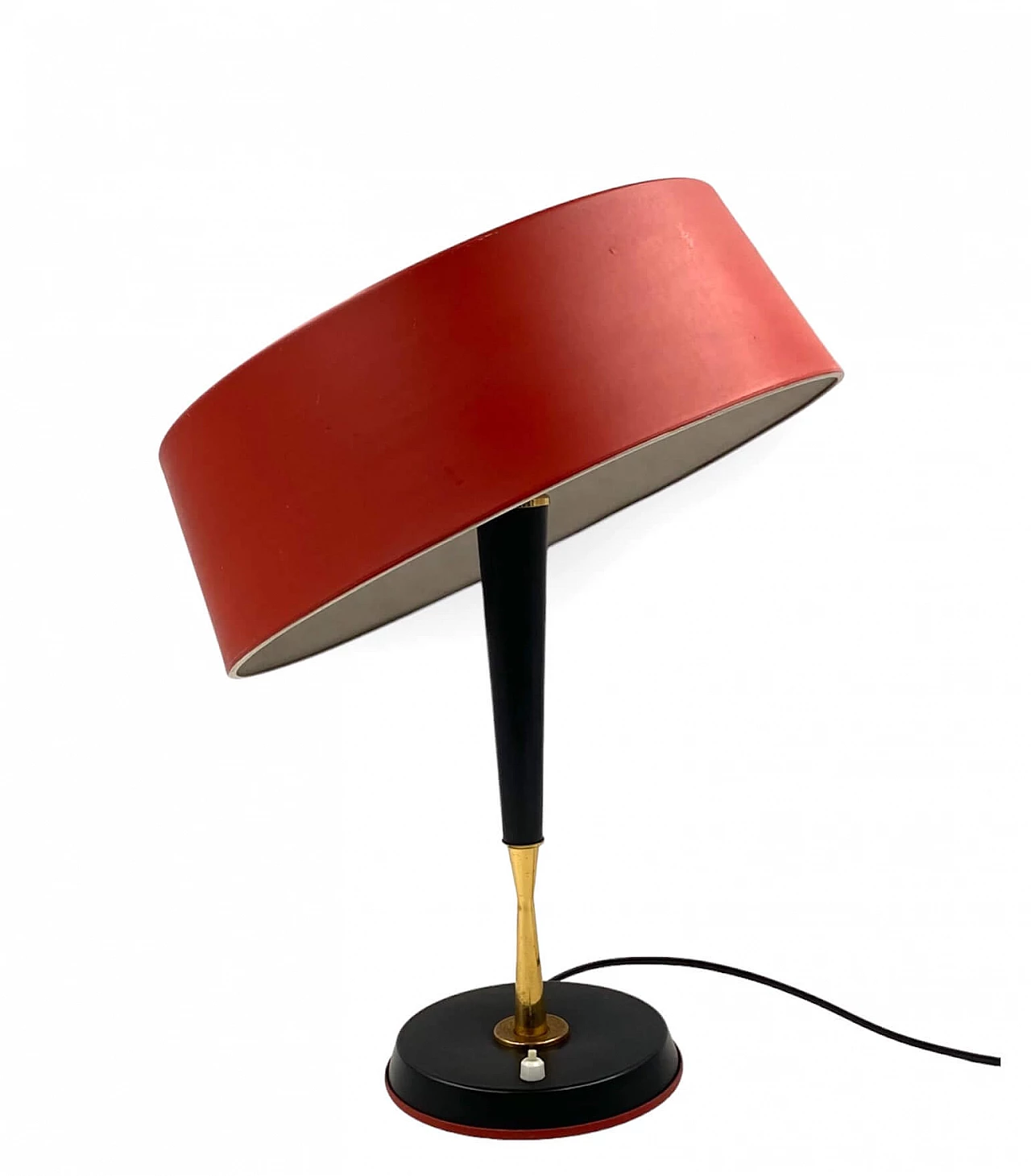 Lampada da tavolo in ottone e alluminio di Oscar Torlasco per Lumi, 1954 12