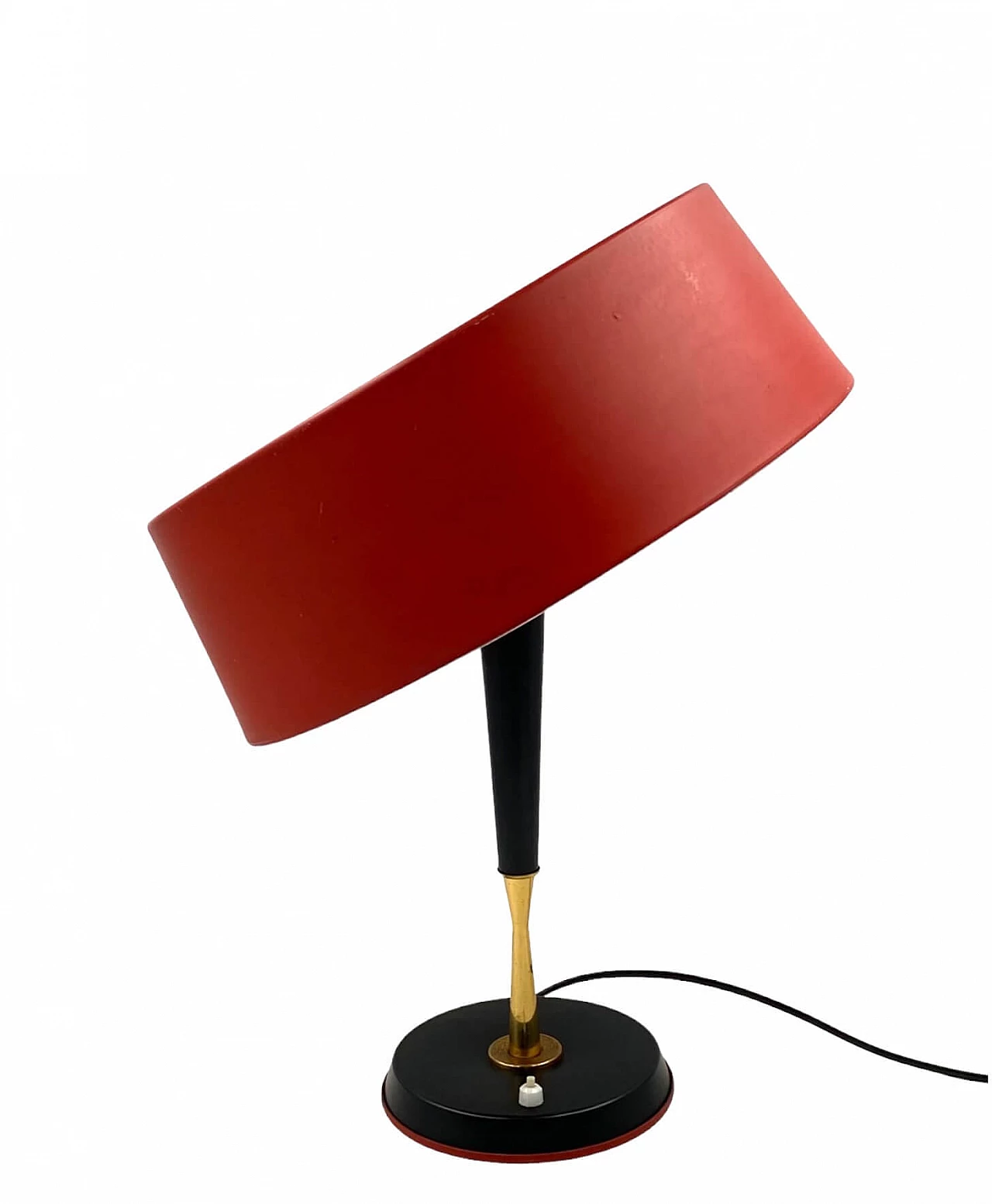 Lampada da tavolo in ottone e alluminio di Oscar Torlasco per Lumi, 1954 13