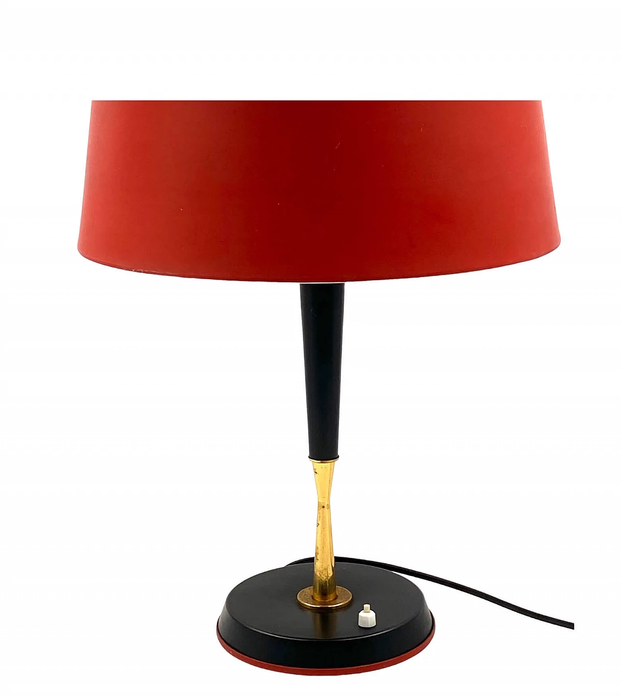 Lampada da tavolo in ottone e alluminio di Oscar Torlasco per Lumi, 1954 17