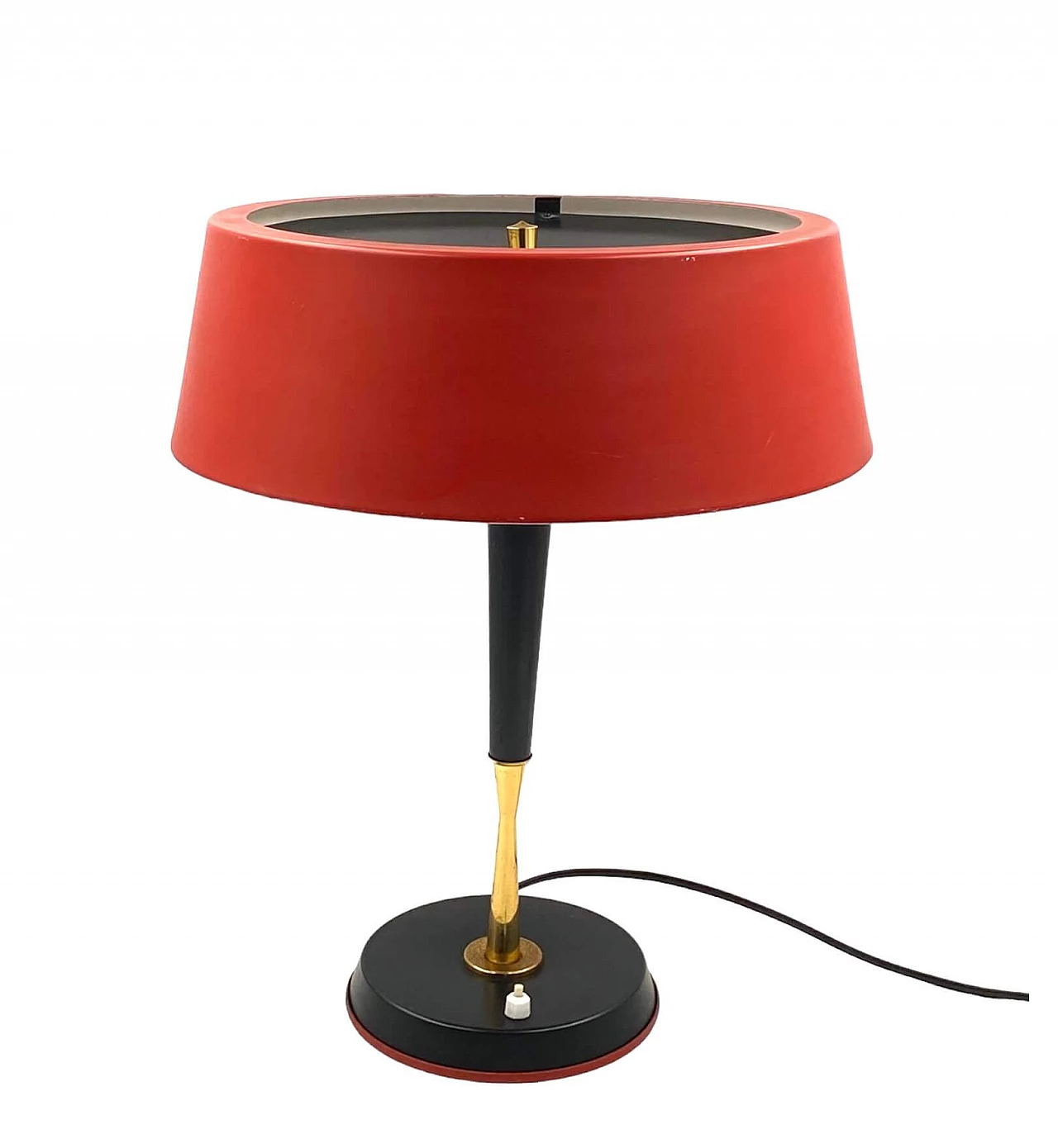 Lampada da tavolo in ottone e alluminio di Oscar Torlasco per Lumi, 1954 21