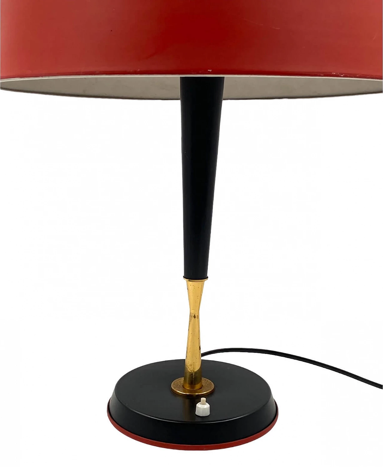Lampada da tavolo in ottone e alluminio di Oscar Torlasco per Lumi, 1954 22