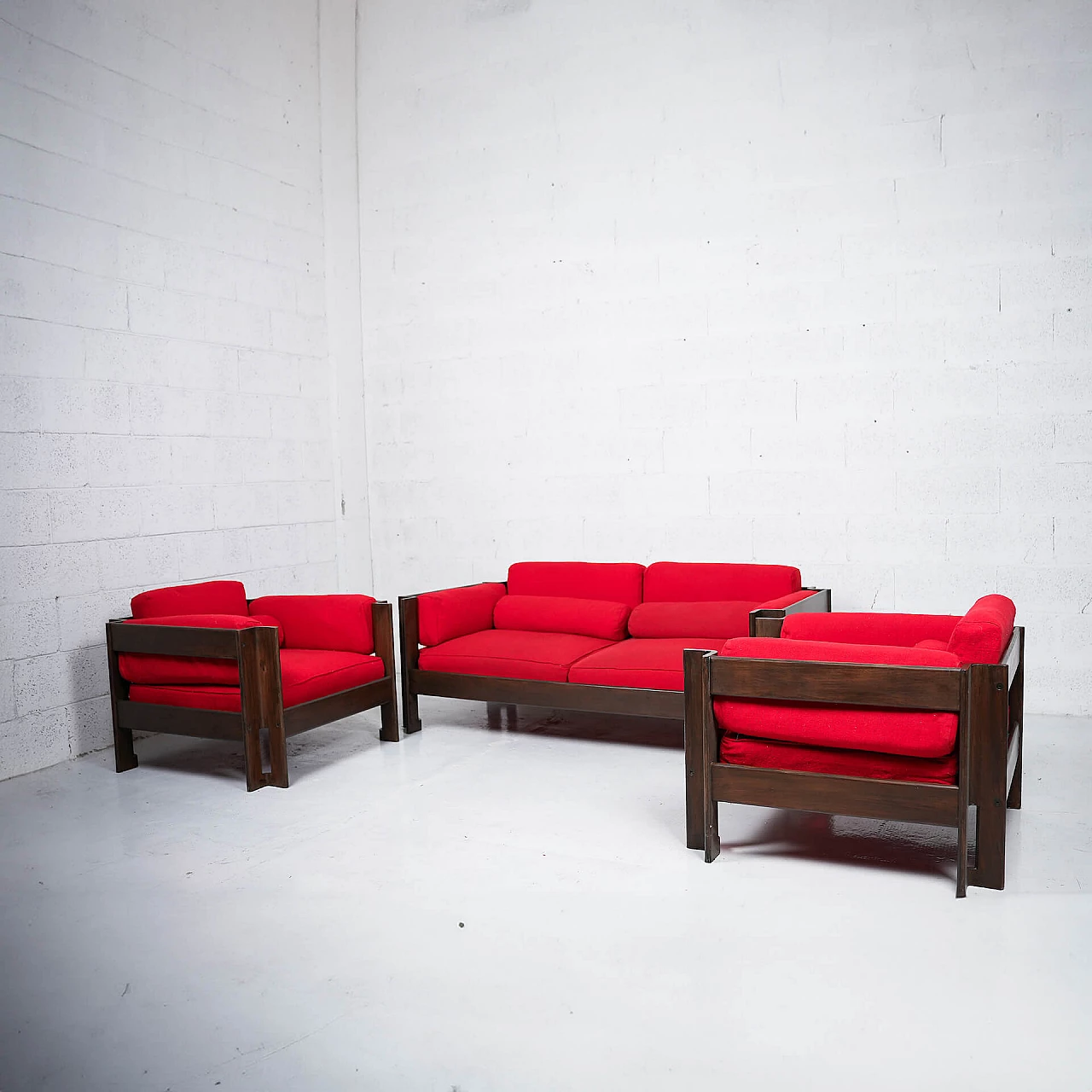 Zelda sofa and pair of armchairs by Sergio Asti for Poltronova, 1970s 2