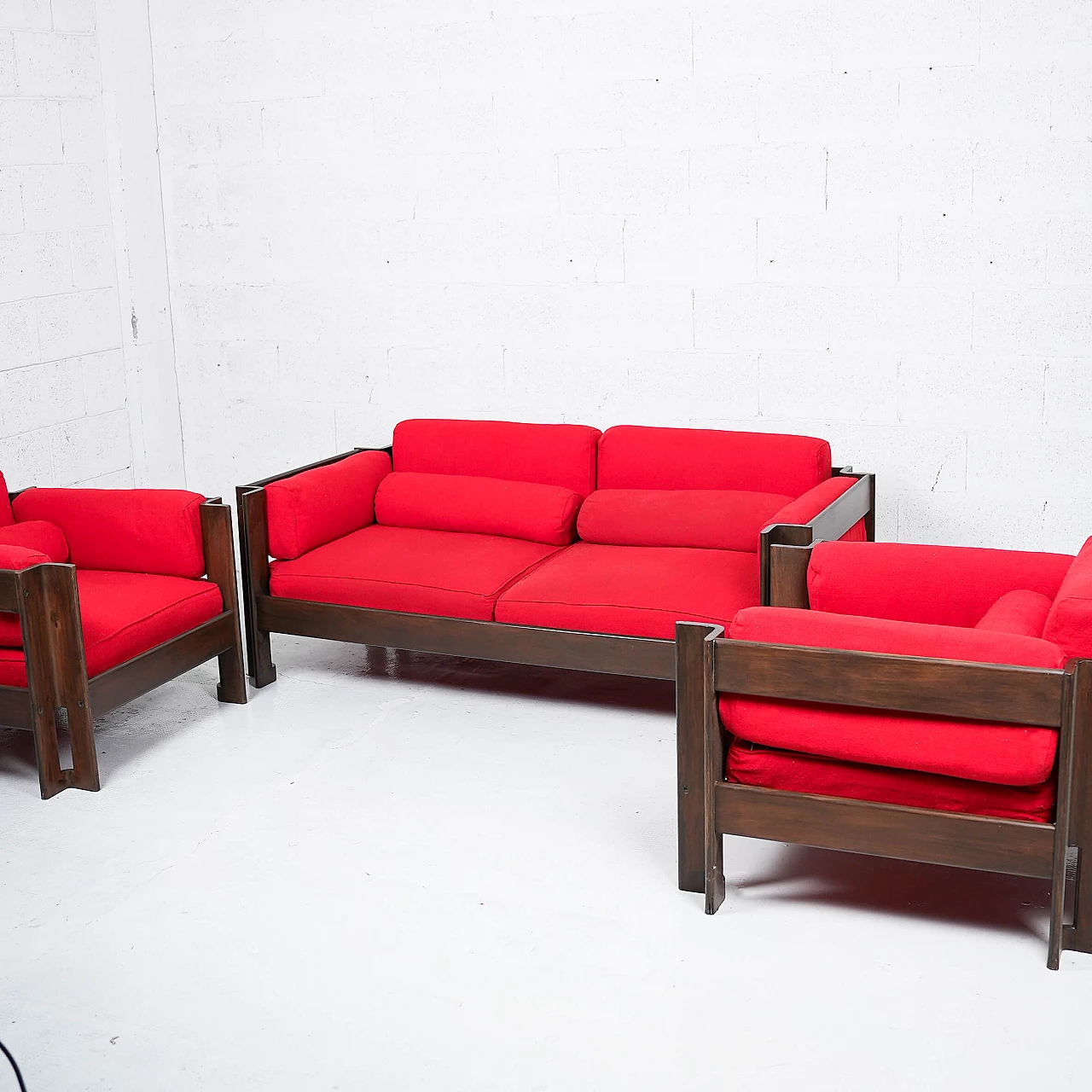 Zelda sofa and pair of armchairs by Sergio Asti for Poltronova, 1970s 6