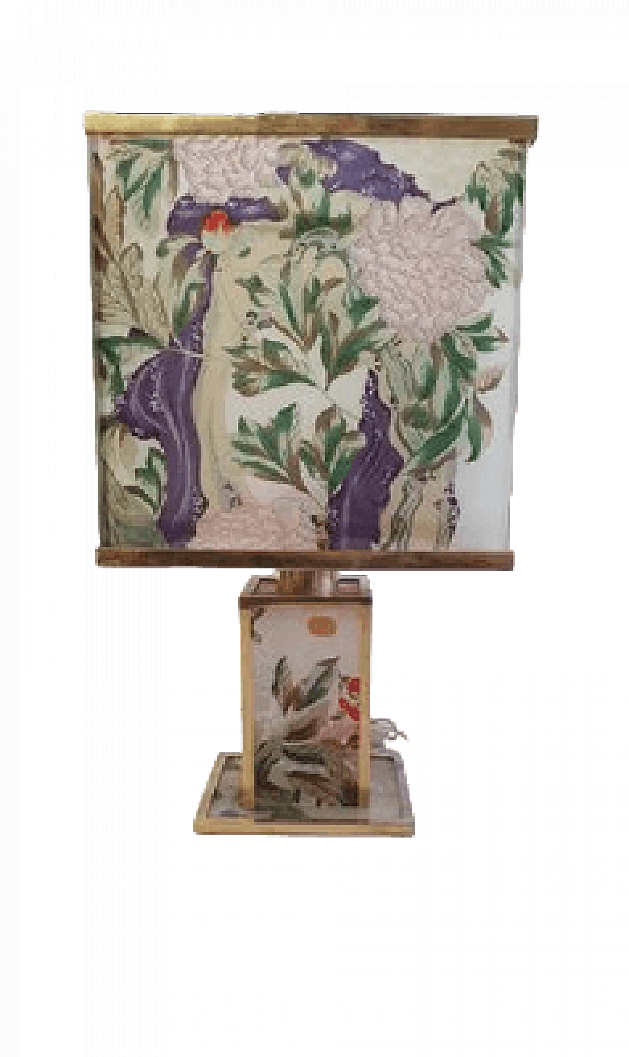 Lampada da tavolo in ottone e plexiglass, anni '70 6