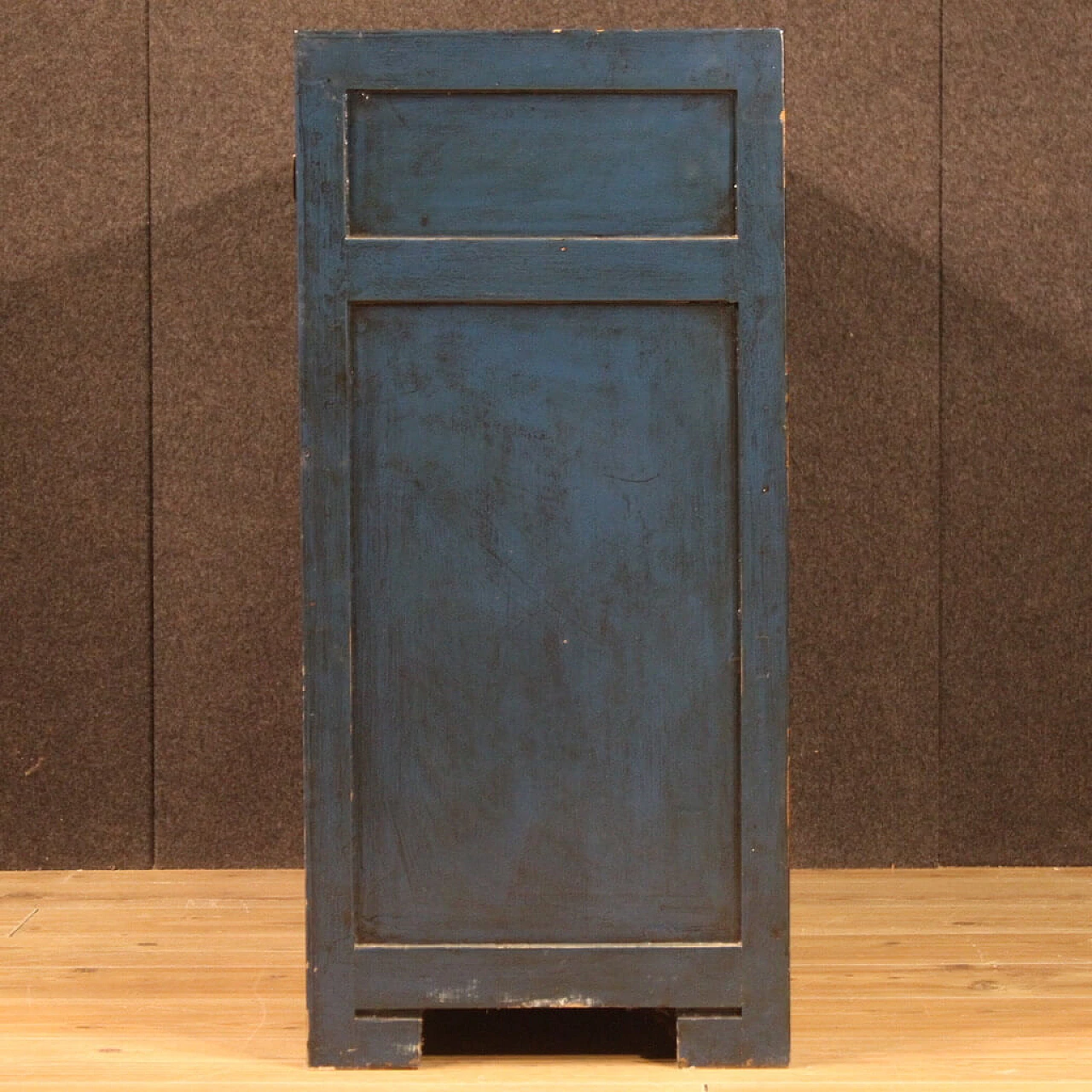 Chinese blue lacquered exotic wood sideboard, 1980s 7