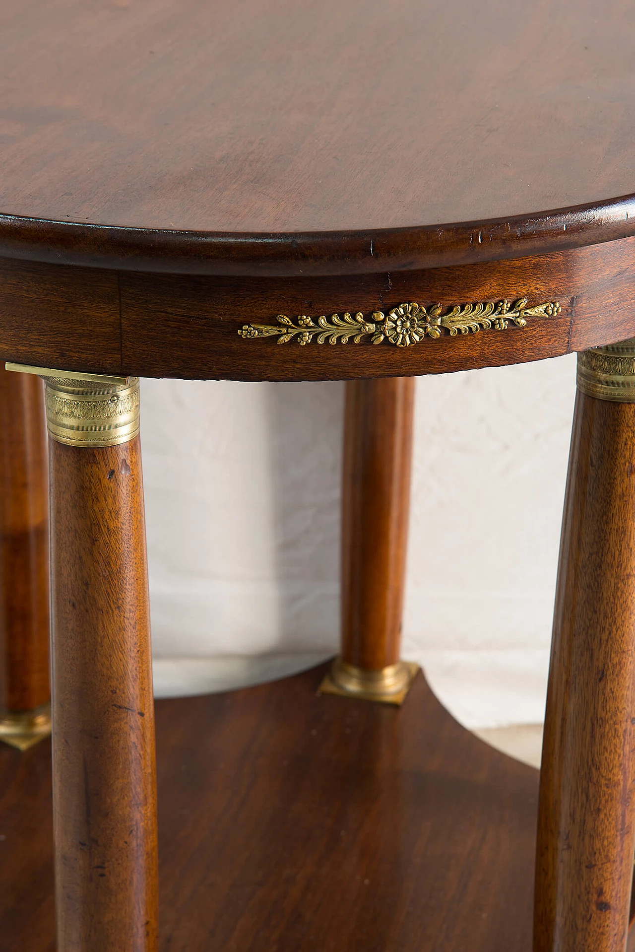 French Empire mahogany side table with bronze details, 19th century 2