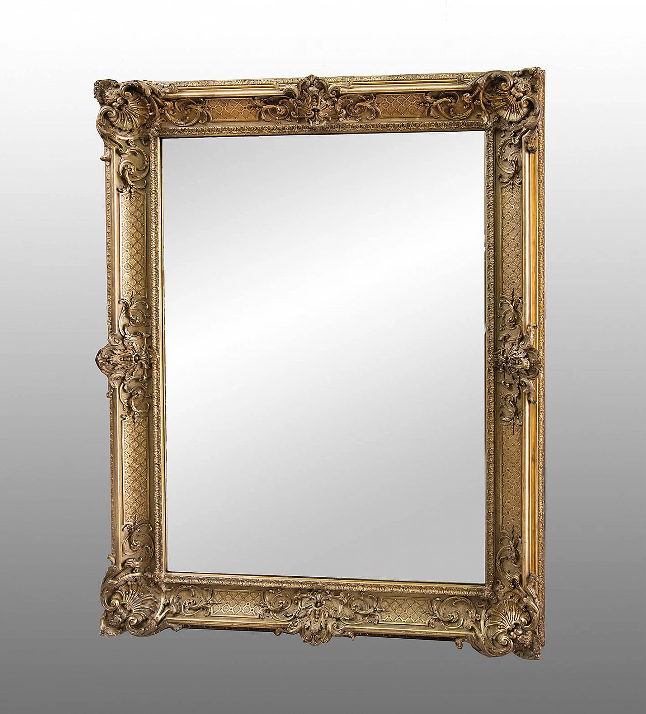 Napoleon III mirror in gilded and carved wood, 19th century 1