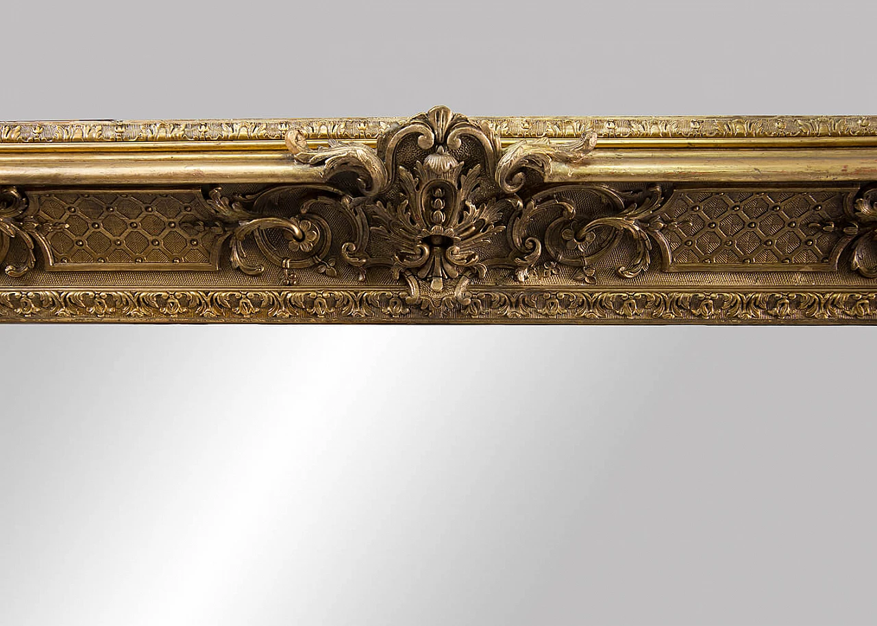 Specchiera Napoleone III in legno dorato e intagliato, '800 3