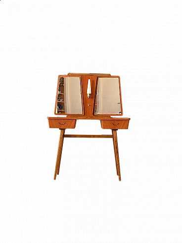 Teak dressing table with mirrors, 1950s