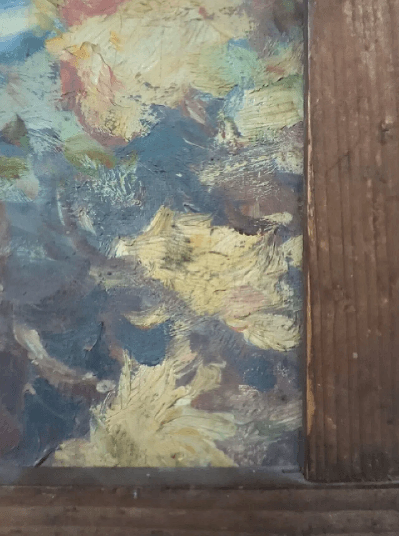 Bouquet di ortensie, natura morta olio su tela, anni '20 5