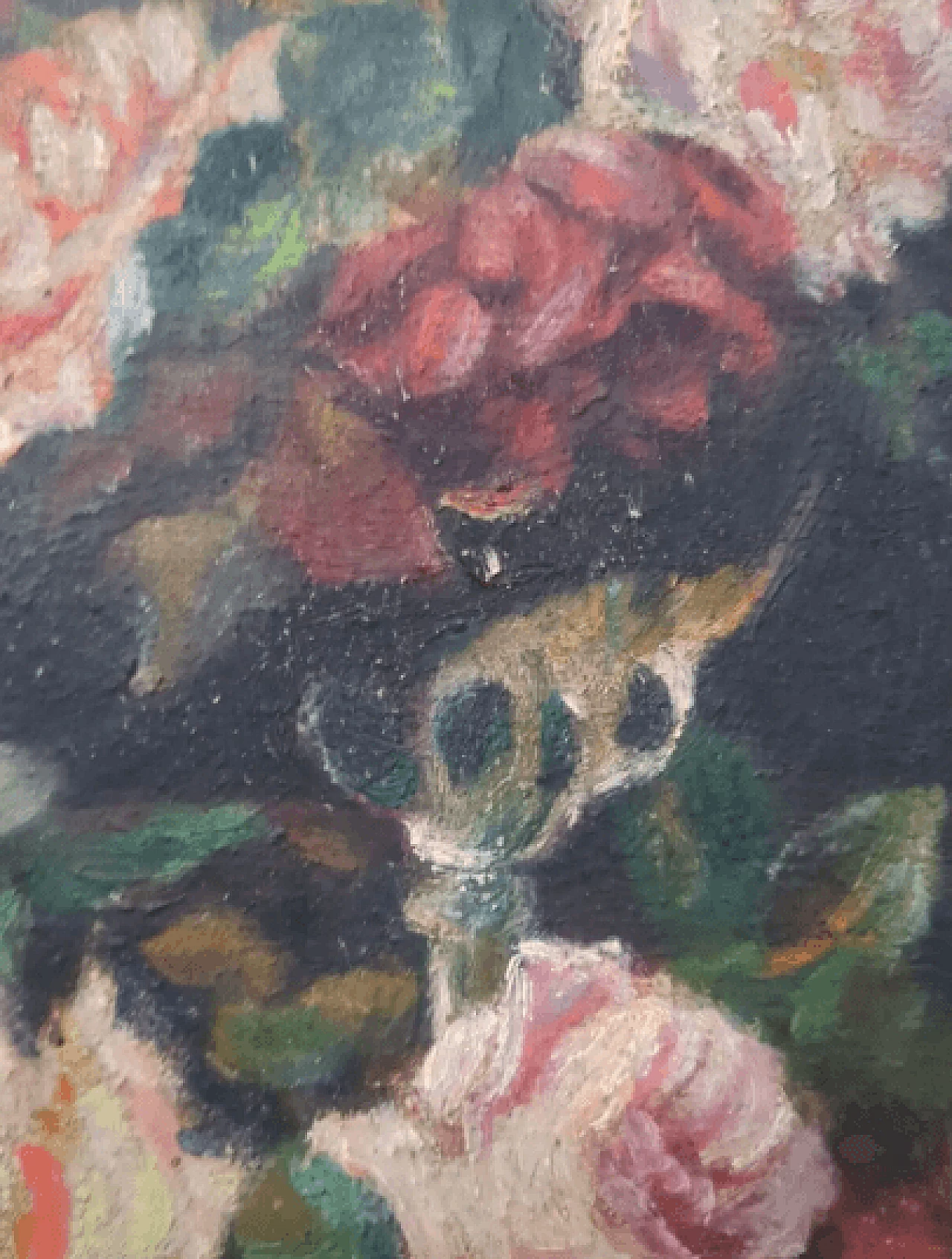 Bouquet di ortensie, natura morta olio su tela, anni '20 7