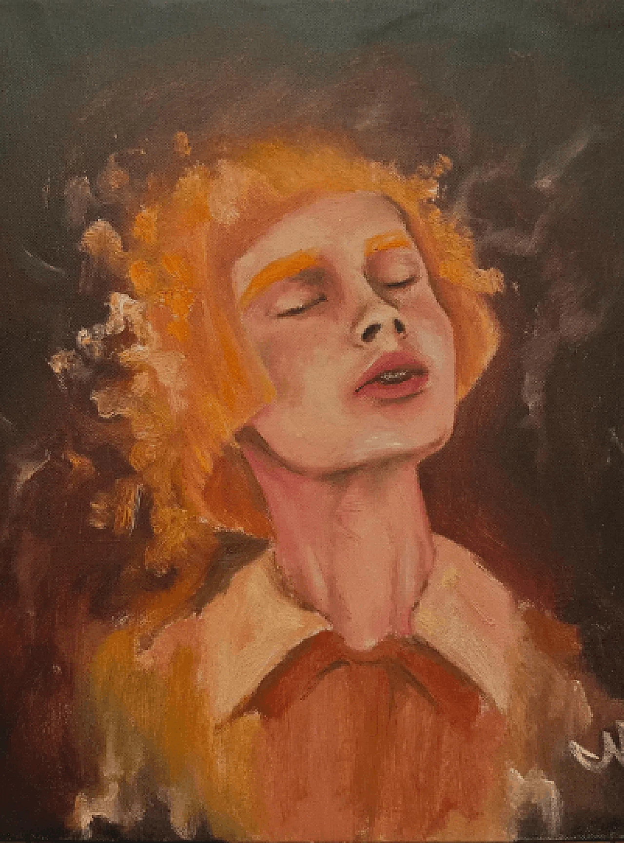 Portrait of a woman, oil on canvas by Nina Narimanova, 2000s 1