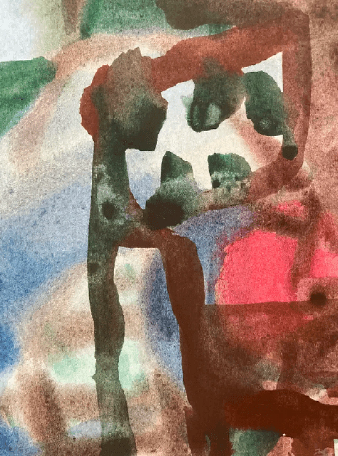 Abstract painting, oil on canvas, late 20th century 2