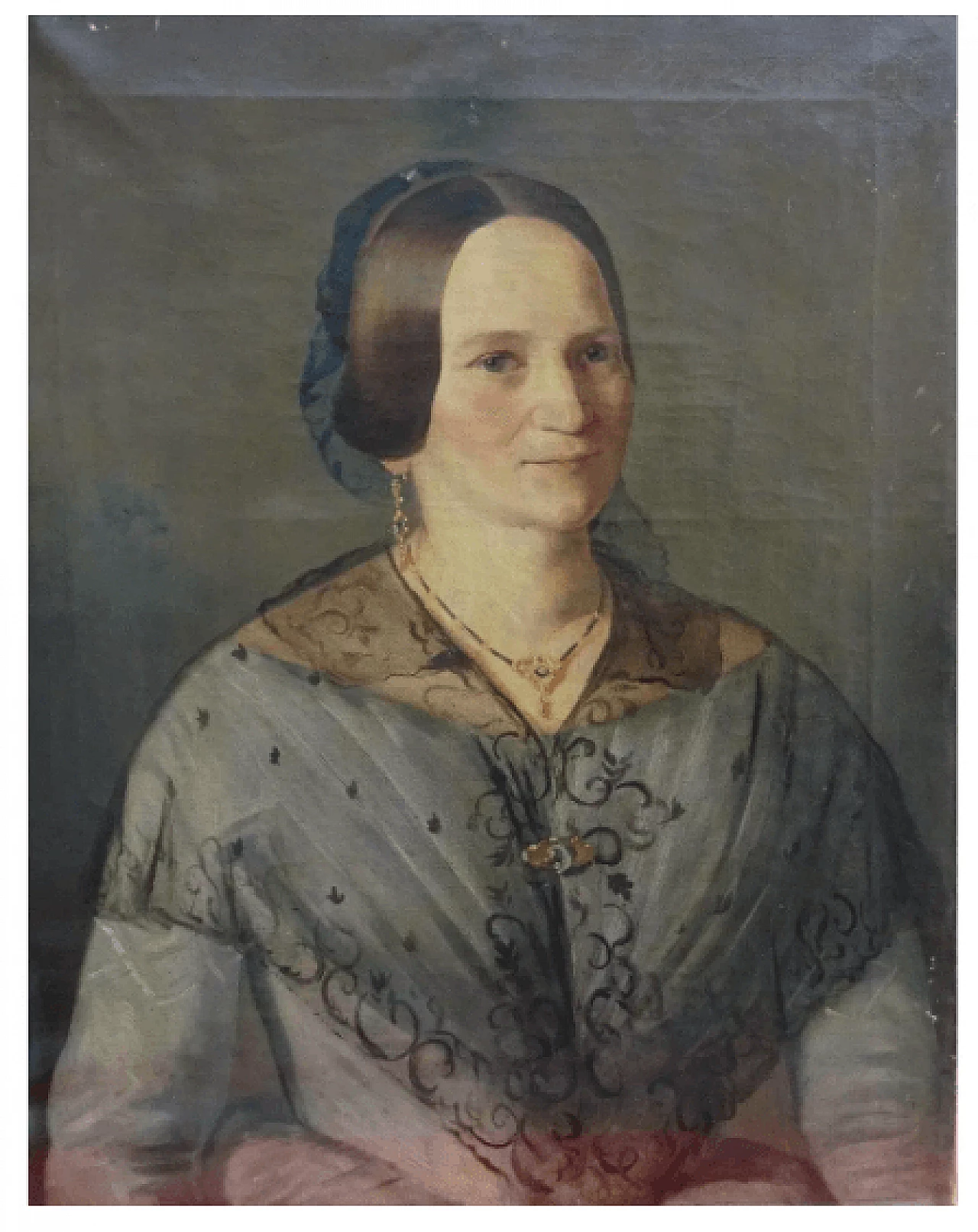 Antique portrait of a woman, 19th century 4