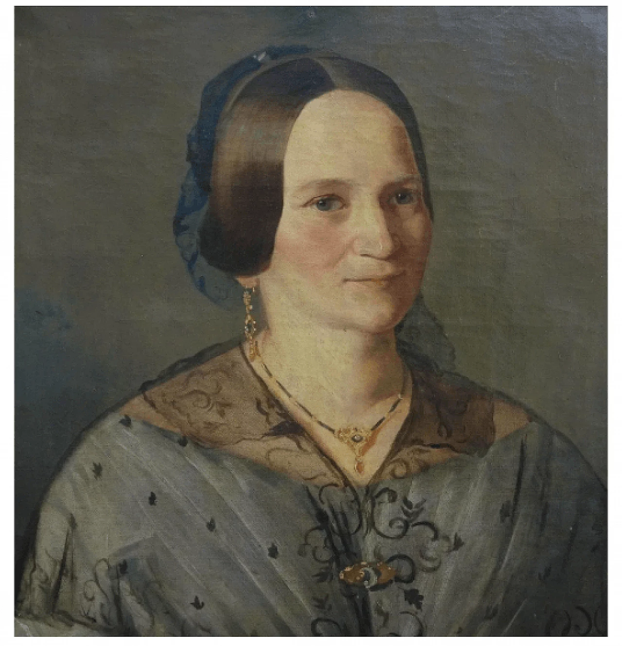 Antique portrait of a woman, 19th century 6