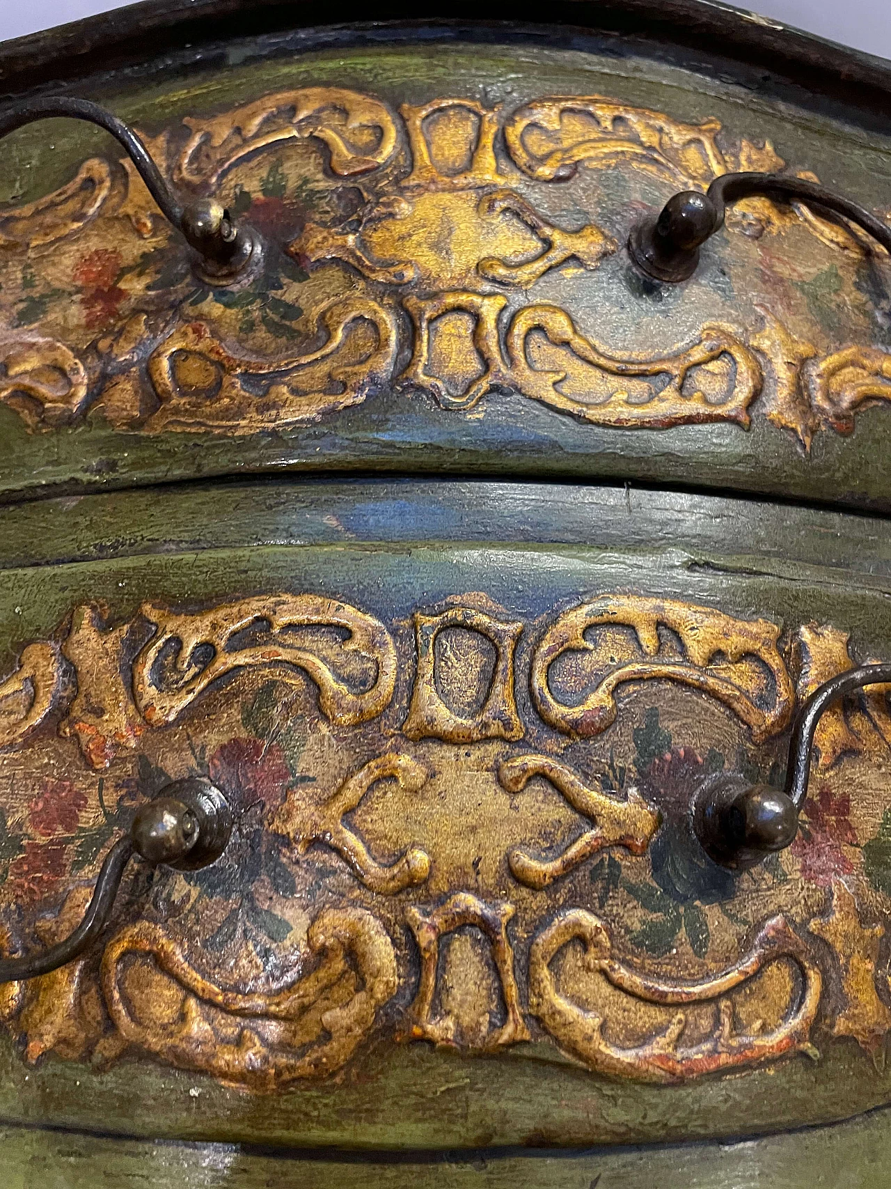 Model of lacquered and gilded wooden chest of drawers, 18th century 11