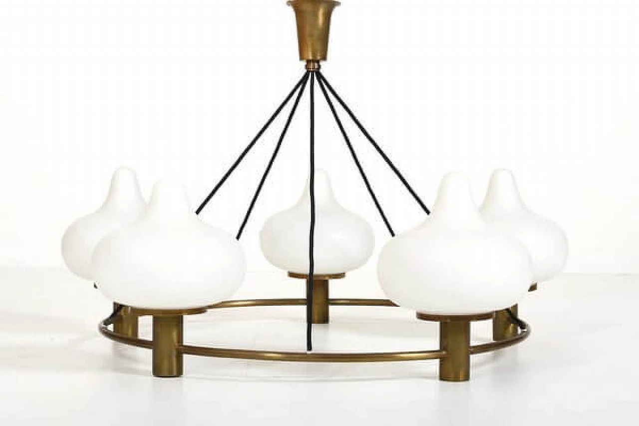 Lampadario di Mogens Hammer & Henning Moldenhawer per Louis Poulsen, anni '50 2