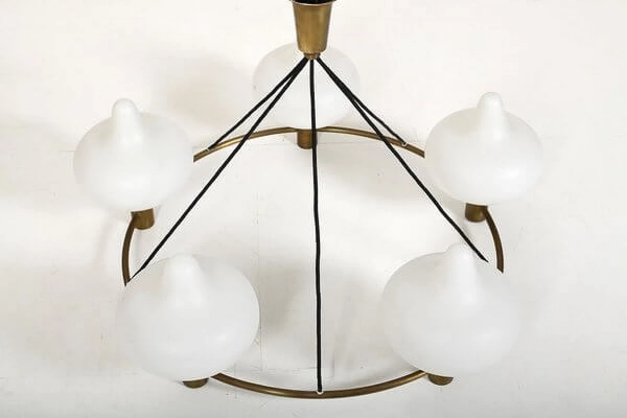 Lampadario di Mogens Hammer & Henning Moldenhawer per Louis Poulsen, anni '50 3