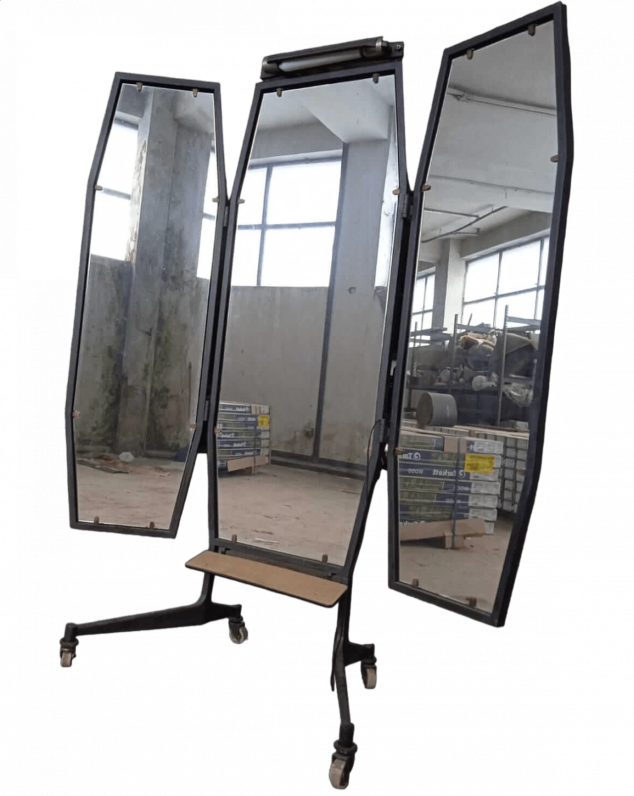 Specchio da sartoria a tre pannelli, anni '60 10