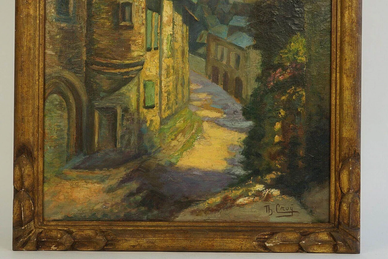 T.B. Cruÿ, village glimpse, oil painting, 1930s 2