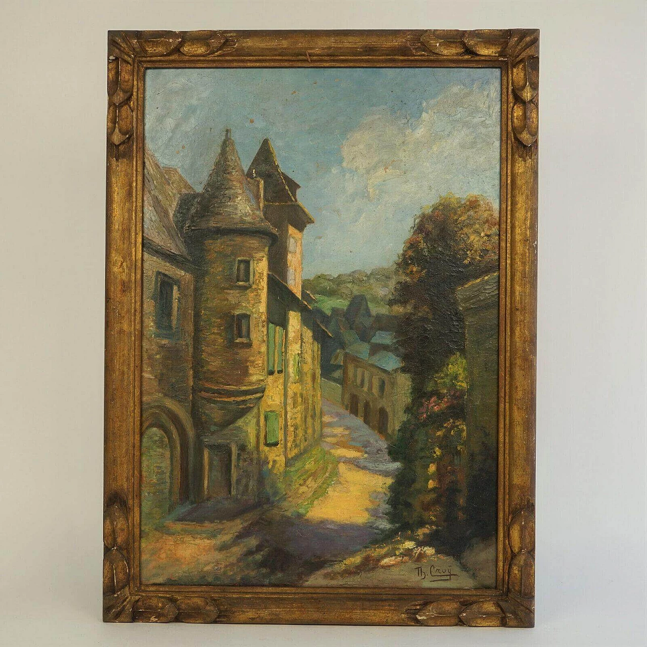 T.B. Cruÿ, village glimpse, oil painting, 1930s 5