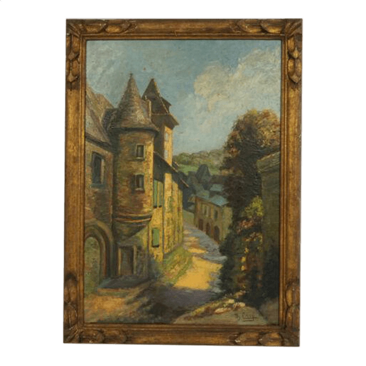 T.B. Cruÿ, village glimpse, oil painting, 1930s 7