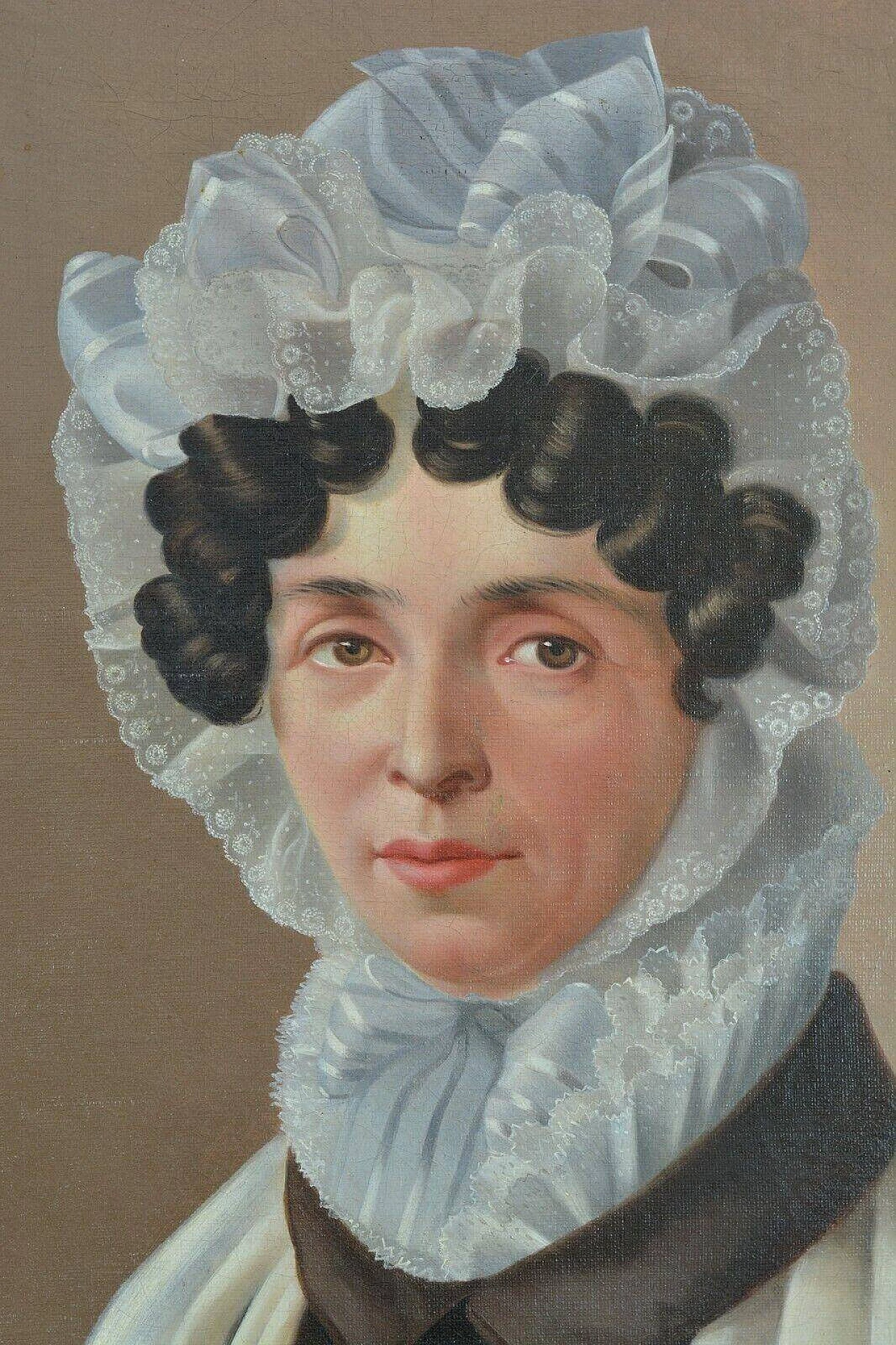 English female portrait, oil painting on canvas, mid-19th century 1