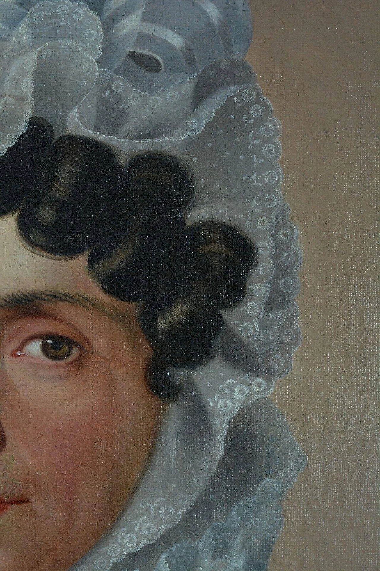 English female portrait, oil painting on canvas, mid-19th century 2