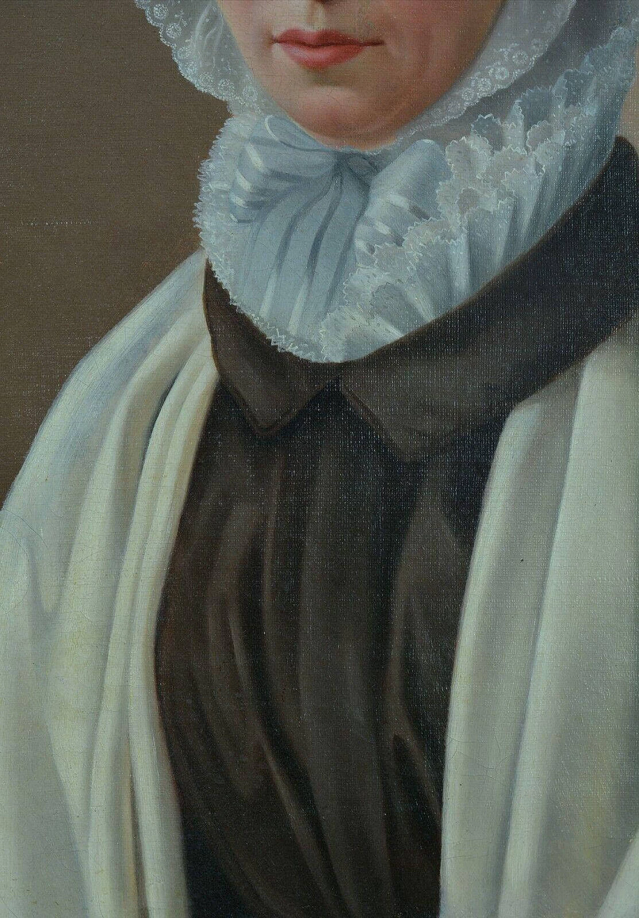 English female portrait, oil painting on canvas, mid-19th century 9