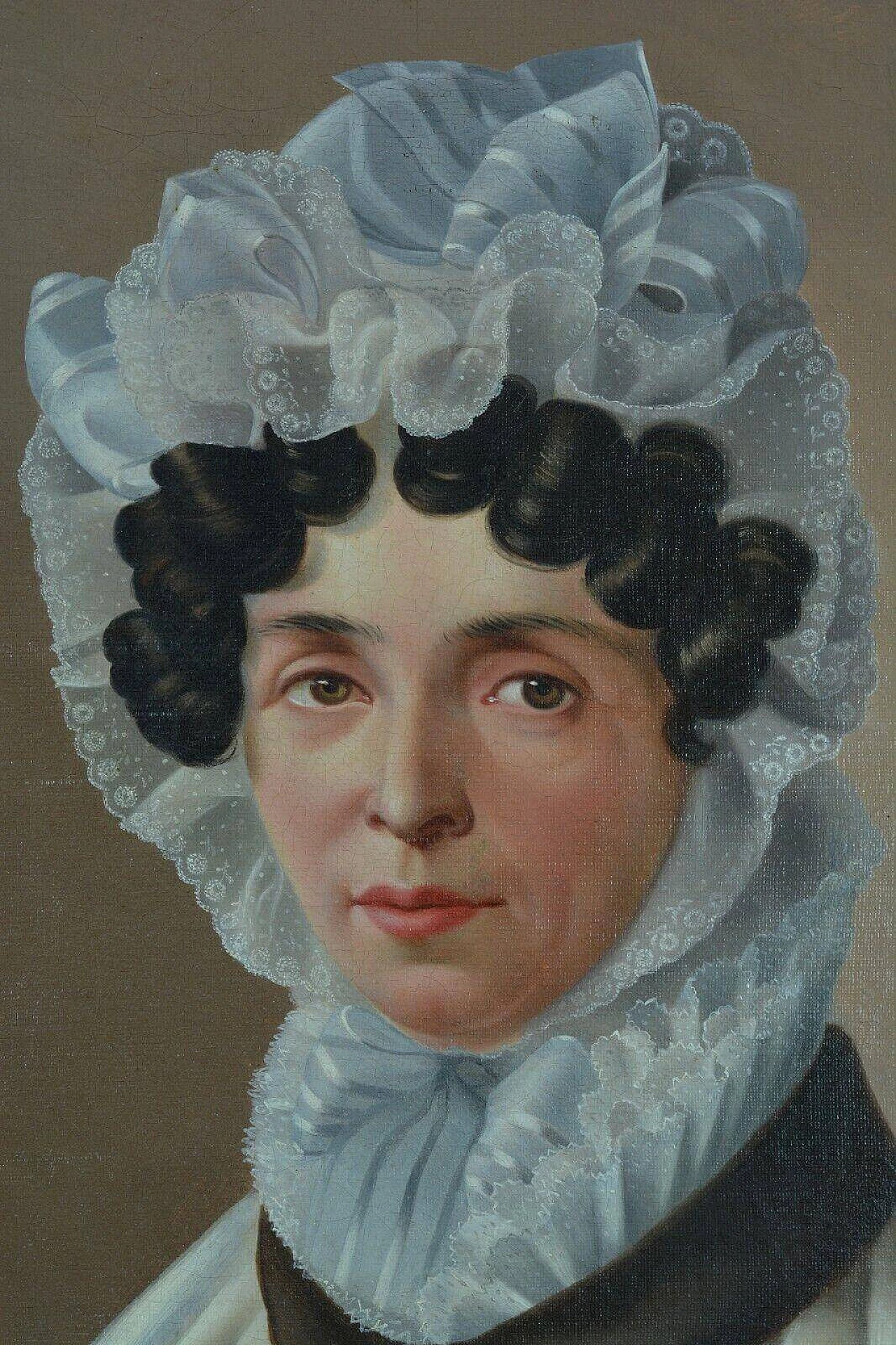 English female portrait, oil painting on canvas, mid-19th century 11
