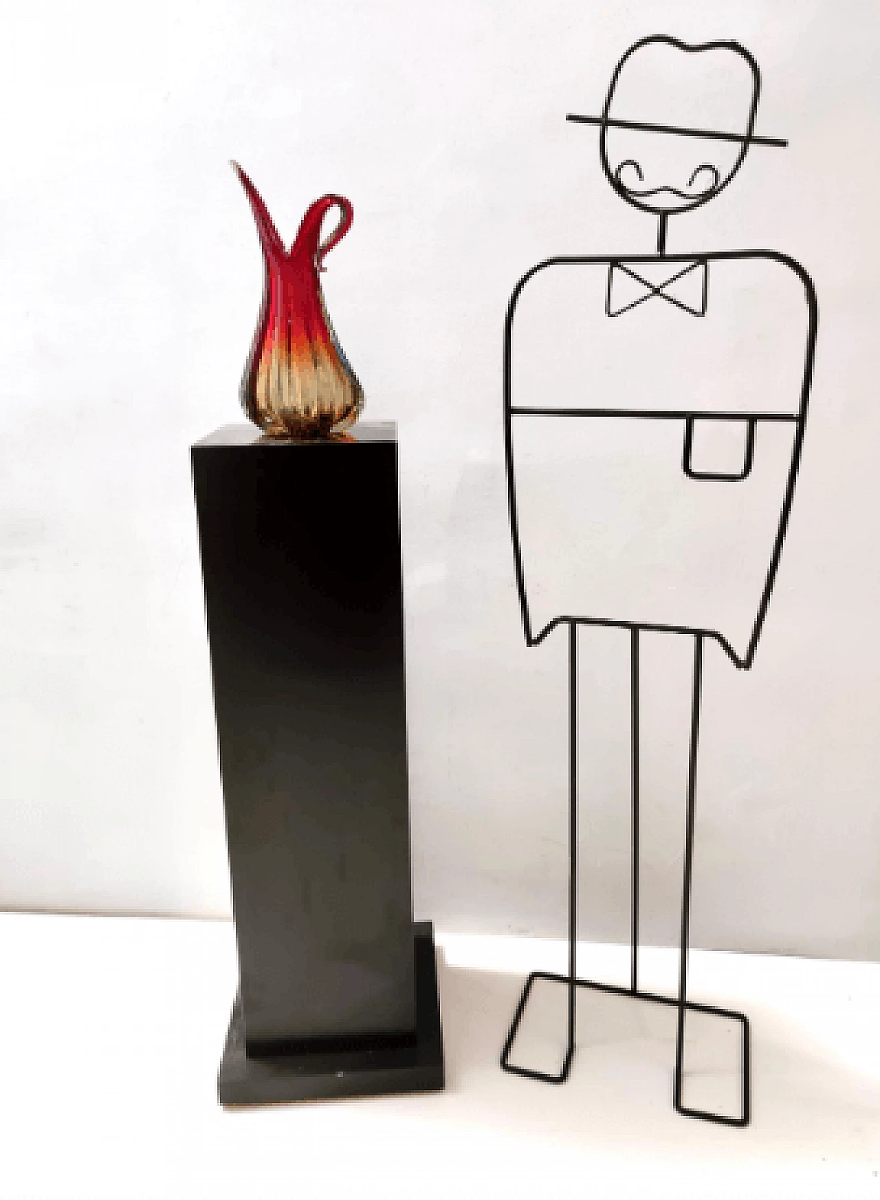 Red, orange and yellow Murano submerged glass vase, 1960s 2