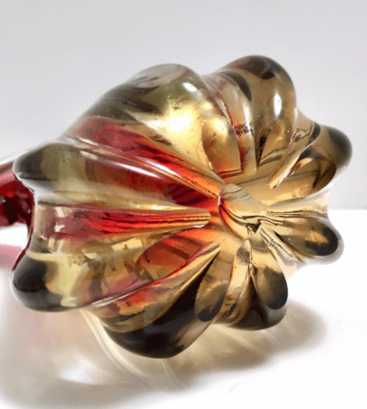 Red, orange and yellow Murano submerged glass vase, 1960s 9