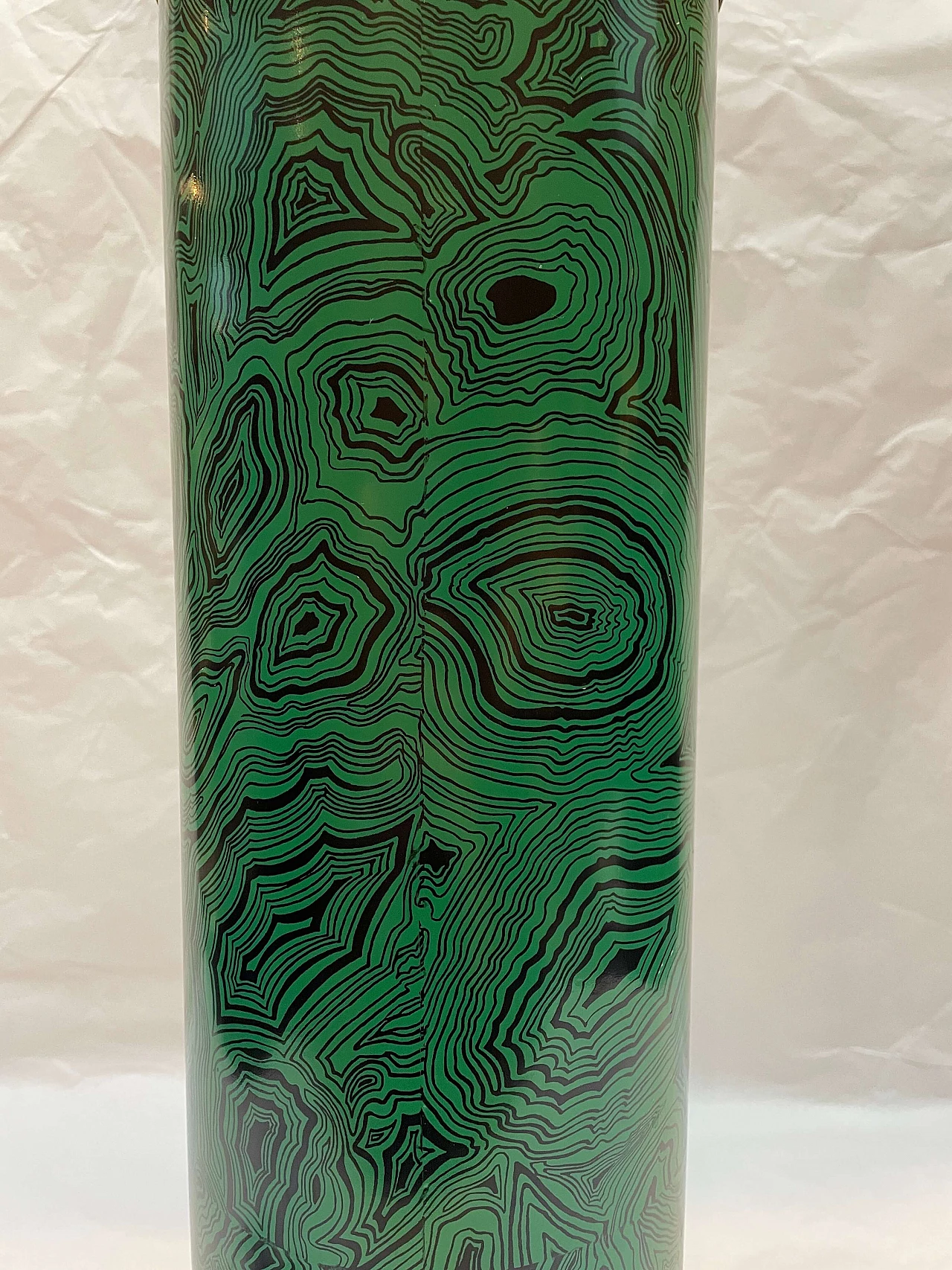 Table lamp 'Malachite' series in metal and brass by Piero Fornasetti, 1950s 2