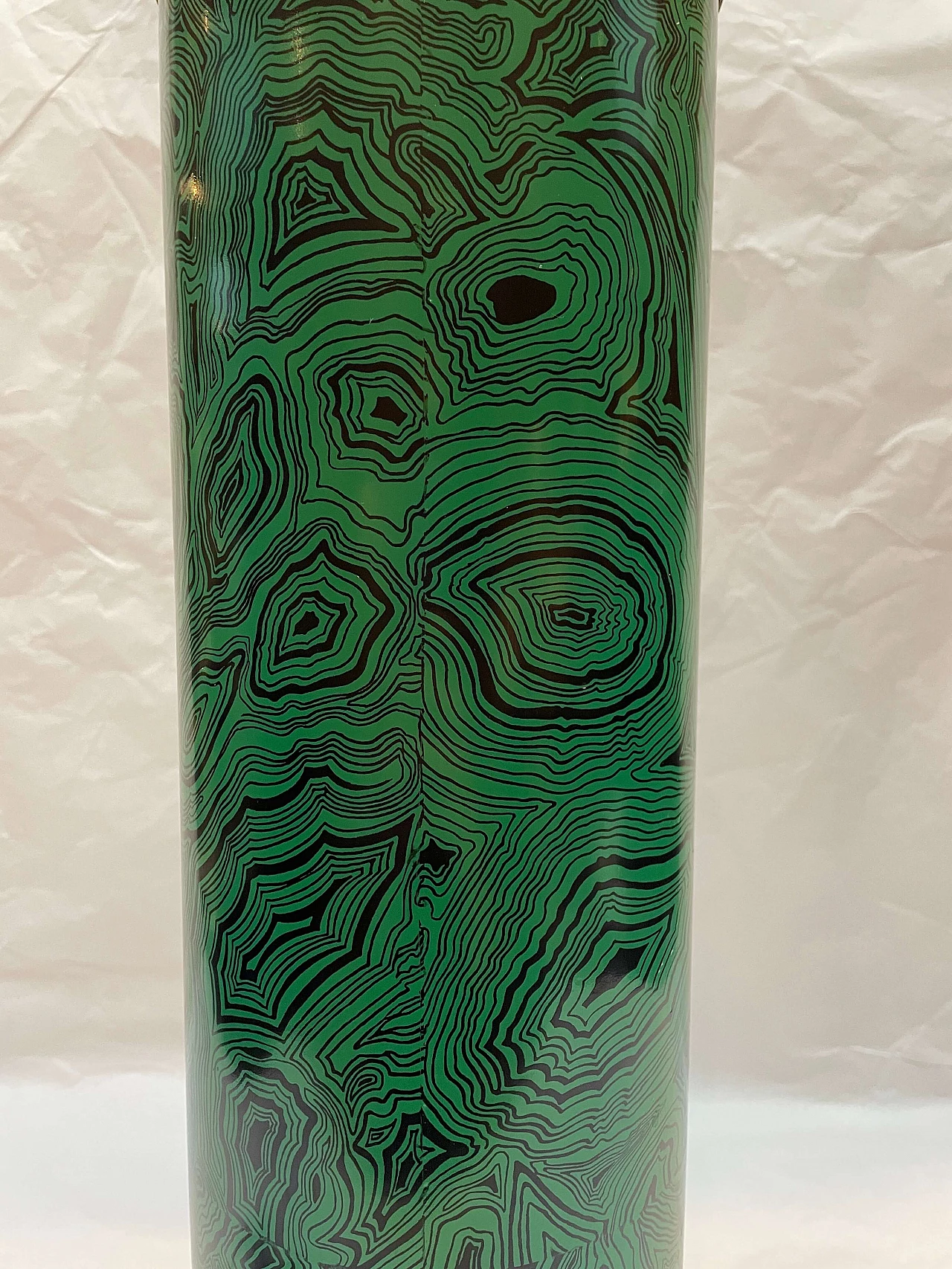 Lampada da tavolo in metallo e ottone, serie 'Malachite', Piero Fornasetti, anni '50 2