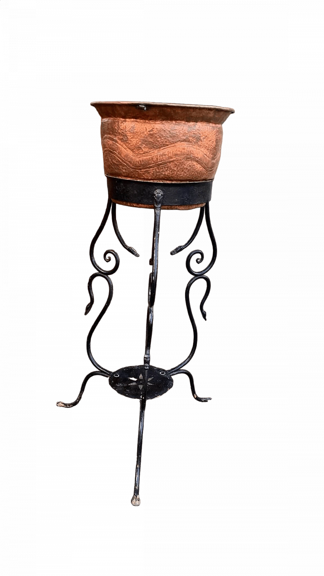 Wrought iron vase stand, 1930s 8