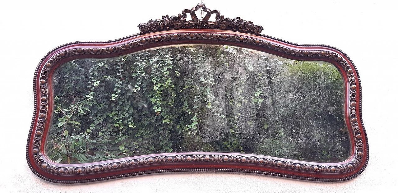 French amaranth red wood mirror, second half of the 19th century 1