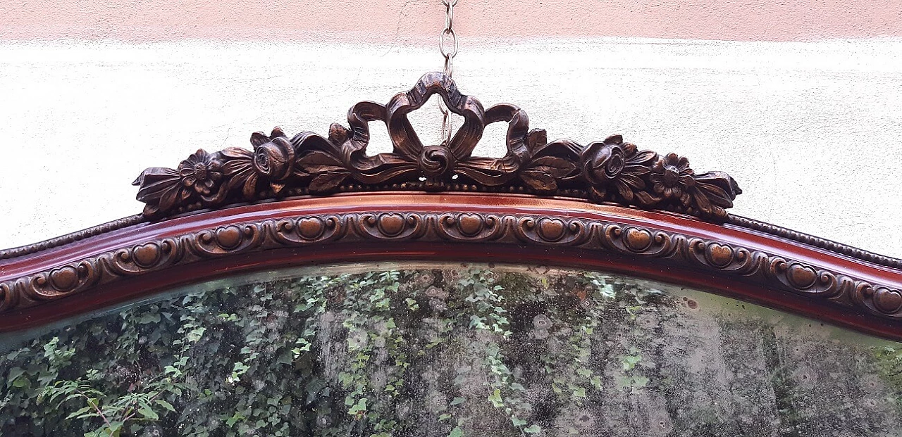 French amaranth red wood mirror, second half of the 19th century 2