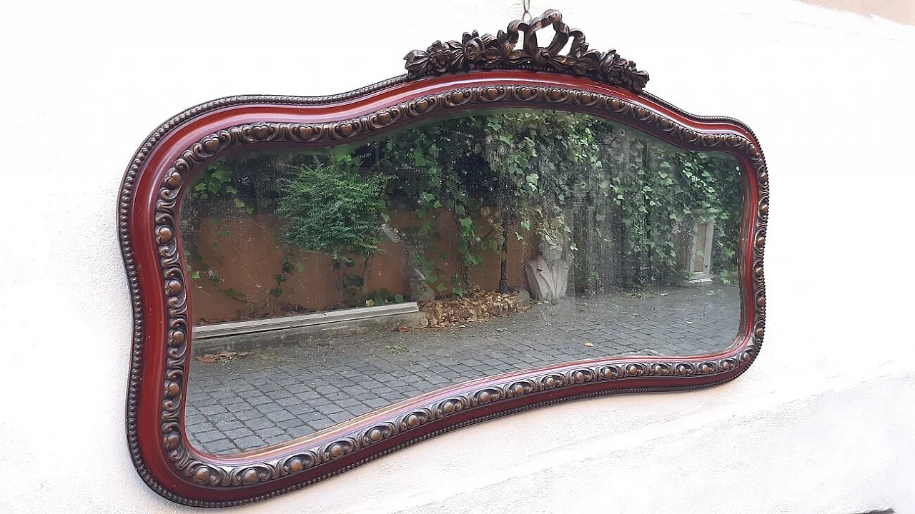 French amaranth red wood mirror, second half of the 19th century 5