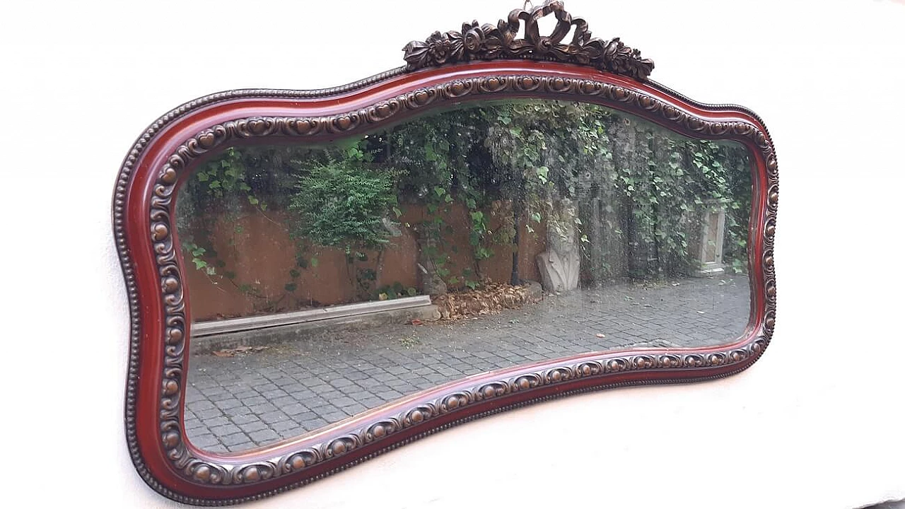 French amaranth red wood mirror, second half of the 19th century 6