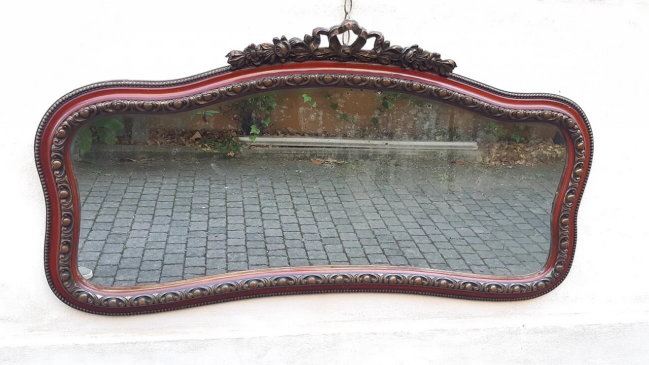 French amaranth red wood mirror, second half of the 19th century 7